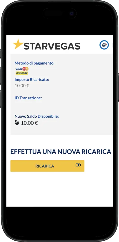 ricarica starvegas