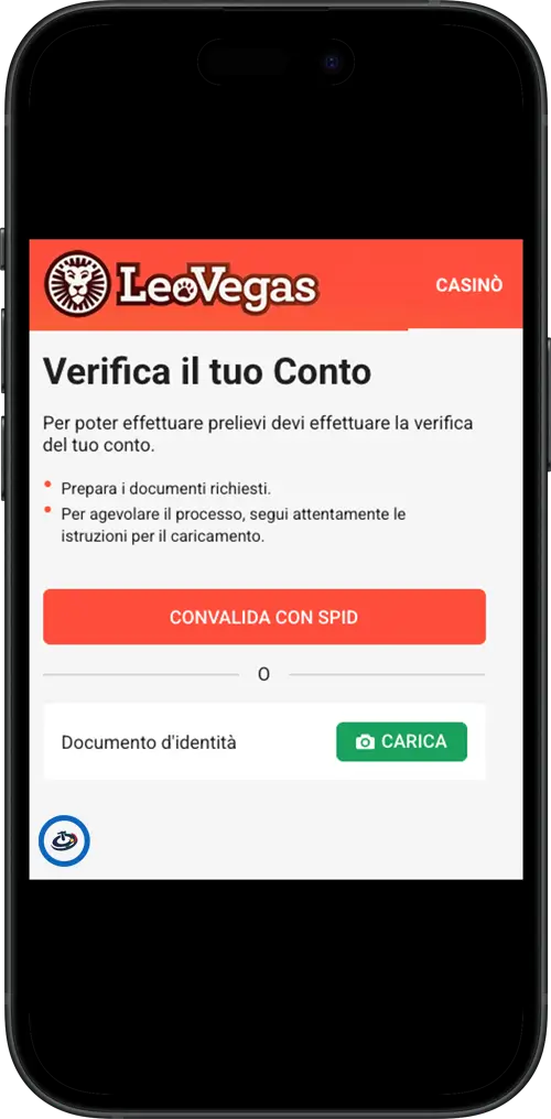 verifica conto leovegas