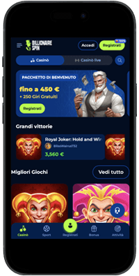 homepage del casino billionaire spin