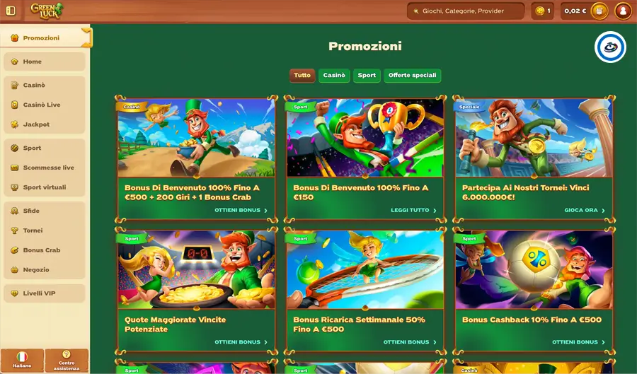generosi bonus greenluck casino