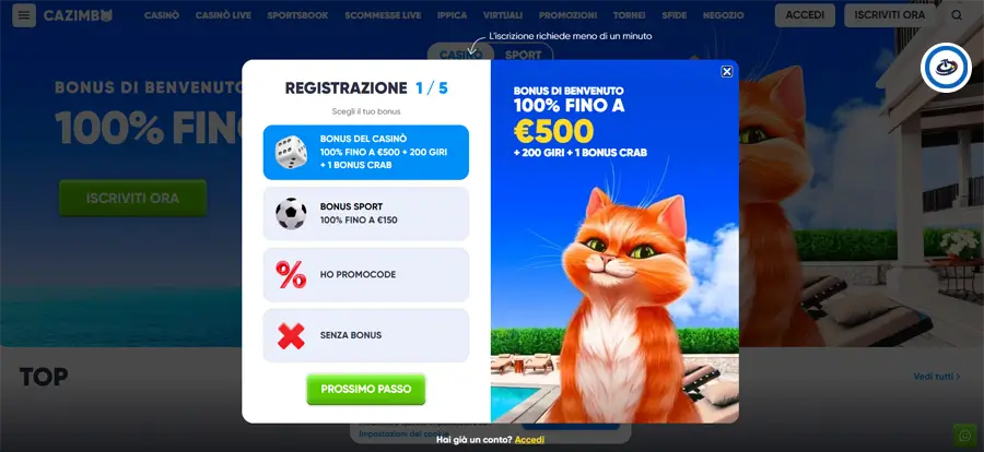 registrazione cazimbo