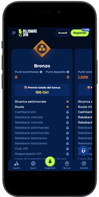 programma vip billionaire spin